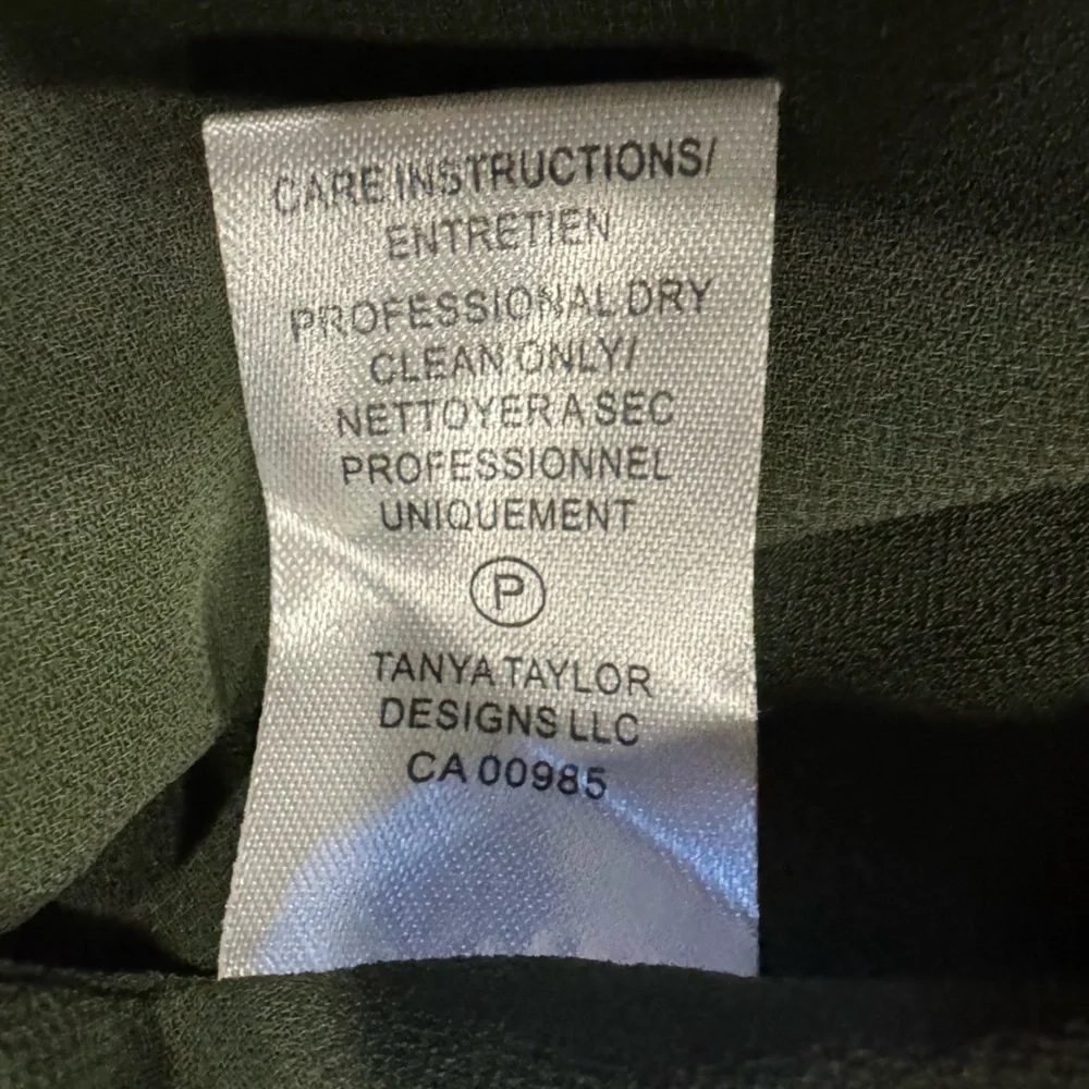 Tanya Taylor Clarisse Silk Dress in Green Sz 8